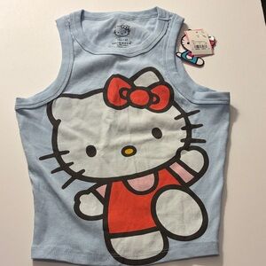 Hello Kitty Light Blue Tank Top with Red Bow